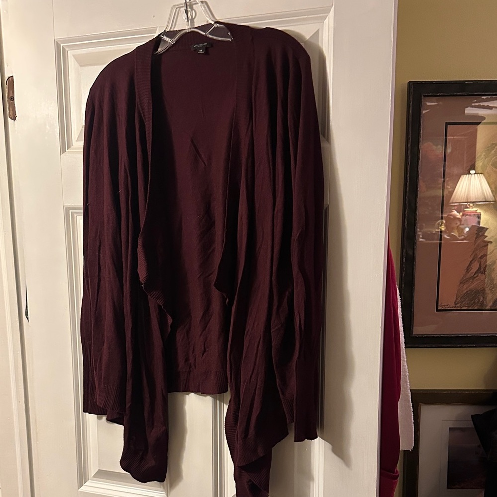 Ann Taylor Deep Burgundy Cardigan